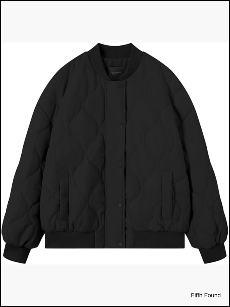 Lightweight Quilted Puffer Jacket Long Sleeve Zip Up Winter Coat
